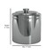 Stainless Steel Vanity Jar | Stylish Storage for Cotton Swabs,Sponges & Bath Salts | Decorative Canister for Bathroom,Bedroom | Chrome Finish
